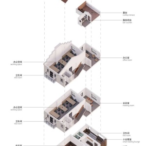 D02-建筑轴测示意图-Exploded-Axonometric-Drawing-2